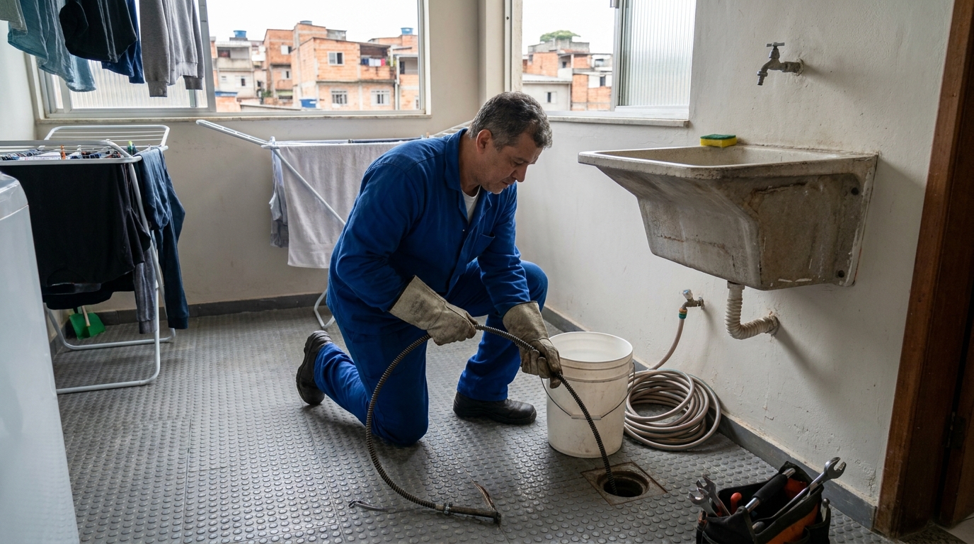 Desentupimento de Ralos Externos em Cotijuba, Belém‑PA